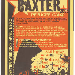 Poster - Baxter Refugee Camp, 2003