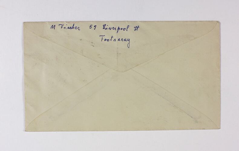 Envelope - First Day Cover, Addressed to Paul Fetter, Olympic Games, Australia, 1956