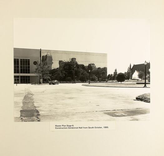 Photograph - Construction of Centennial Hall from South, Exhibition Building, Melbourne, 1980