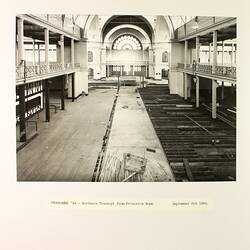 Photograph - Programme '84, Timber Floor Replacement in the Great Hall, Royal Exhibition Buildings, 6 Sep 1984
