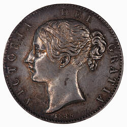 Coin - Crown, Queen Victoria, Great Britain, 1845