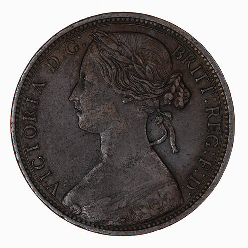 Coin - Penny, Queen Victoria, Great Britain, 1863