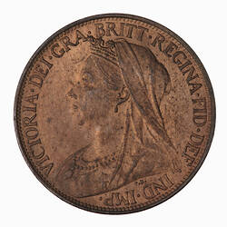 Coin - Farthing, Queen Victoria, Great Britain, 1896 (Obverse)