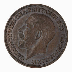 Coin - Farthing, George V, Great Britain, 1923 (Obverse)
