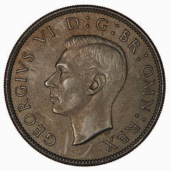 Coin - Florin (2 Shillings), George VI, Great Britain, 1947 (Obverse)