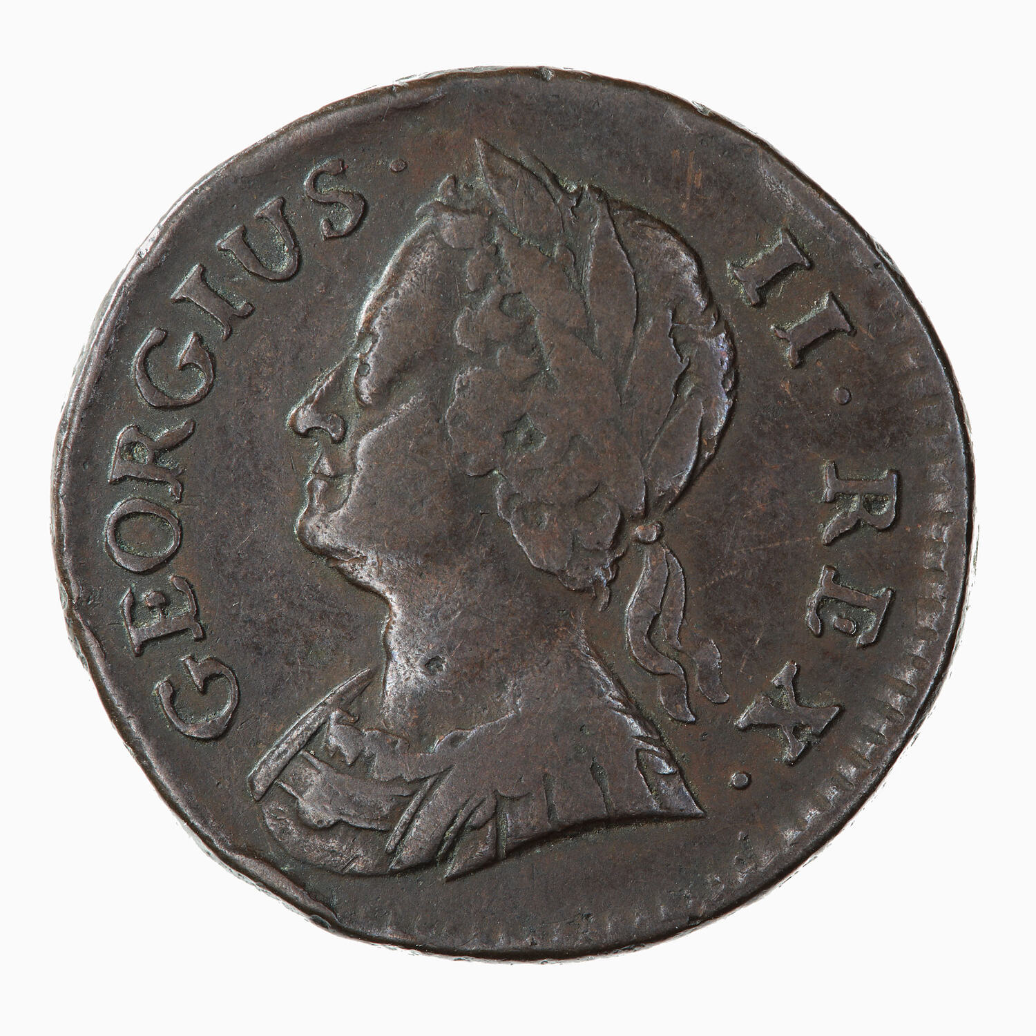 Coin Farthing, II, Great Britain, 1744