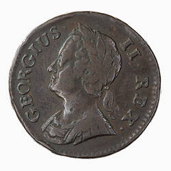 Coin - Farthing, George II, Great Britain, 1744