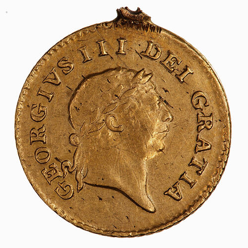 Coin - Third-Guinea, George III, Great Britain, 1808 (Obverse)