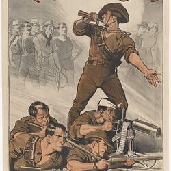 Poster - Norman Lindsay, 'The Trumpet Calls', Australia, World War I, circa 1918