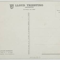 Postcards - Guglielmo Marconi, Lloyd Triestino Line, circa 1960s