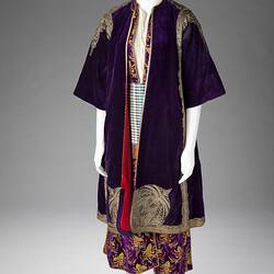 Coat - Embroidered Purple Velvet, Castellorizo, circa 1922