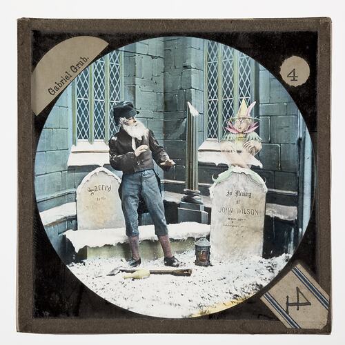 Lantern Slide - Bamforth & Co., Gabriel Grub, Late 19th Century