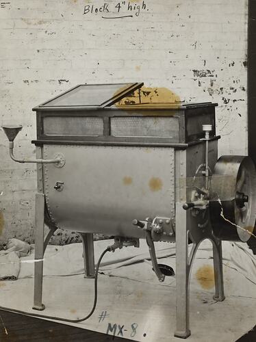 Photograph - Schumacher Mill Furnishing Works, Mixing Machine, Port Melbourne, Victoria, circa 1940s