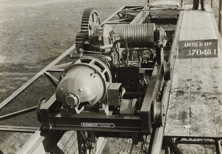 Photograph - Schumacher Mill Furnishing Works, '60 Foot Span, 4 Ton Travelling Crane', Port Melbourne, Victoria, 1938