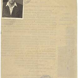 Certificate - Birth & Occupation, Issued to Nicolae Condurateanu, 1947