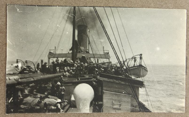 Photograph - Top Deck Of A Ship, Driver Cyril Rose, World War I, 1916-1919