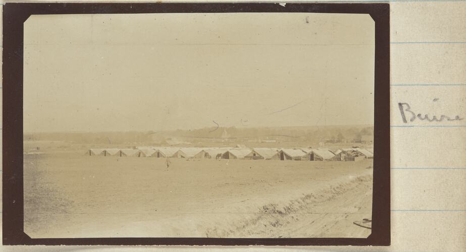 Army Camp, Buire, France, Sergeant John Lord, World War I, 1917