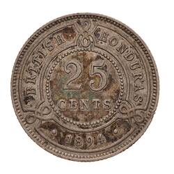 Coin - 25 Cents, British Honduras (Belize), 1894