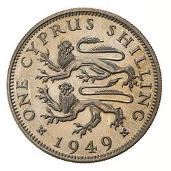 Proof Coin - 1 Shilling, Cyprus, 1949