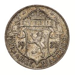 Coin - 4 & 1/2 Piastres, Cyprus, 1921