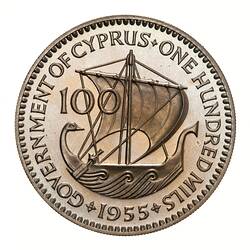 Proof Coin - 100 Mils, Cyprus, 1955