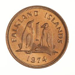 Coin - 1 Penny, Falkland Islands, 1974