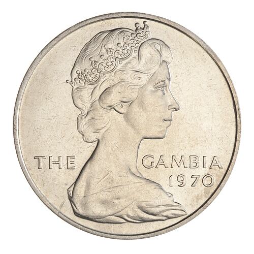 Coin - 8 Shillings, Gambia, 1970