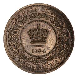 Proof Coin - 1/2 Cent, Nova Scotia, Canada, 1864