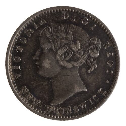 Coin - 10 Cents, New Brunswick, Canada, 1864