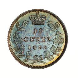Coin - 10 Cents, Canada, 1888