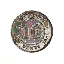 Coin - 10 Cents, Mauritius, 1897