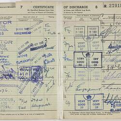 Booklet - Continuous Certificate of Discharge, Issued to Martin Spencer-Hogbin, Ministry of War Transport