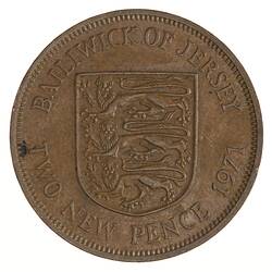Coin - 2 New Pence, Jersey, Channel Islands, 1971