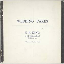 Catalogue - Wedding Cakes, H.H. King