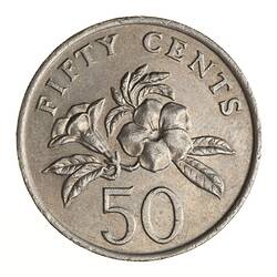 Coin - 50 Cents, Singapore, 1985