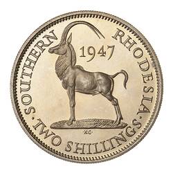 Proof Coin - 2 Shillings, Southern Rhodesia, 1947