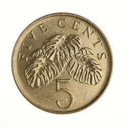 Coin - 5 Cents, Singapore, 1995