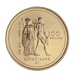 Coin - 100 Dollars, Canada, 1976