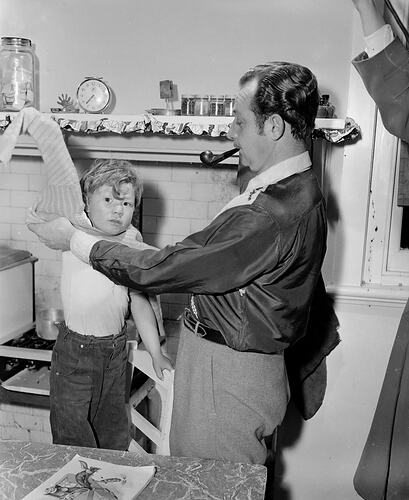 Father and Son in a Domestic Setting, Melbourne, Victoria, 1953