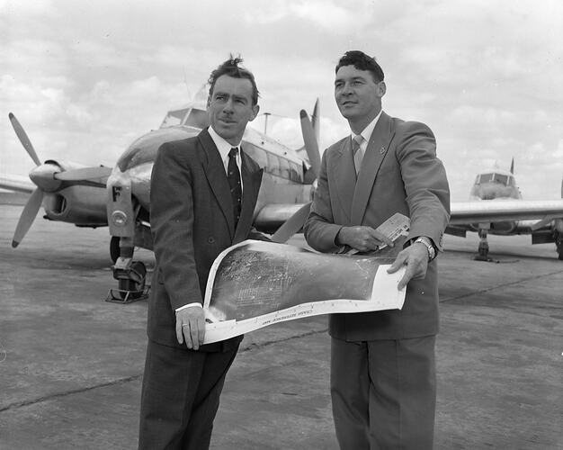 Southern Airlines Ltd, Portrait of Two Men, Essendon, Victoria, 1958