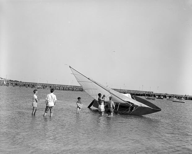 Sail Boat, Royal Brighton Yacht Club, Brighton, Victoria, 1958