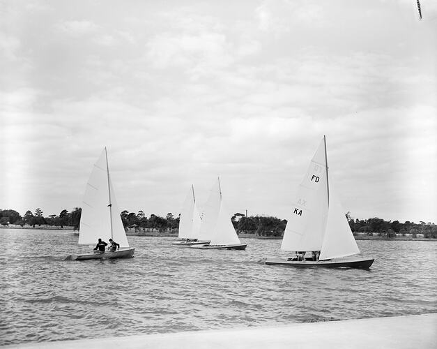 Yachting, Albert Park Lake, Victoria, 1958