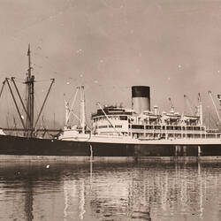 Negative - SS Peleus Docked at Unknown Port, circa 1949