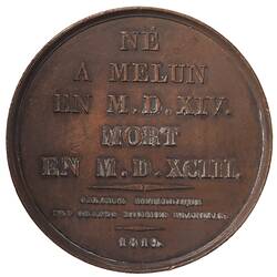 Medal - Jacques Amyot, France, 1819