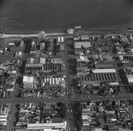 Negative - Aerial View of South Melbourne, Victoria, 1958