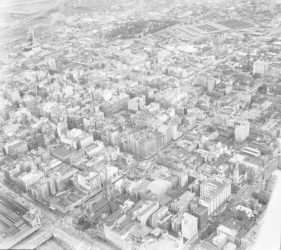 Negative - Aerial View of Melbourne, 28 Feb 1954