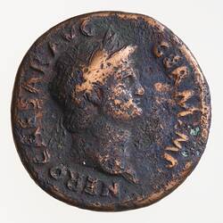 Coin - As, Emperor Nero, Ancient Roman Empire, 65 AD