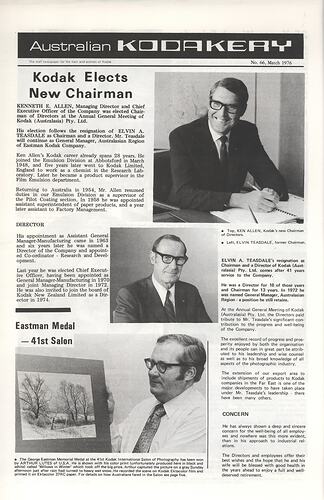 Newsletter - 'Australian Kodakery', No 66, Mar 1976
