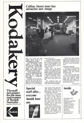 Newsletter - 'Australian Kodakery', No 115, June-July 1980