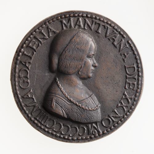 Electrotype Medal Replica - Maddalena of Mantua, 1504